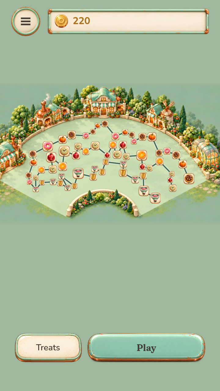 Sugarfall’s branching Bakery upgrade map